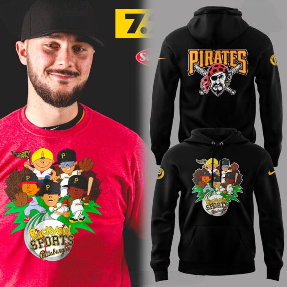 Pittsburgh Pirates Backyard Sports Black Hoodie Best Gifts For Baseball Fans