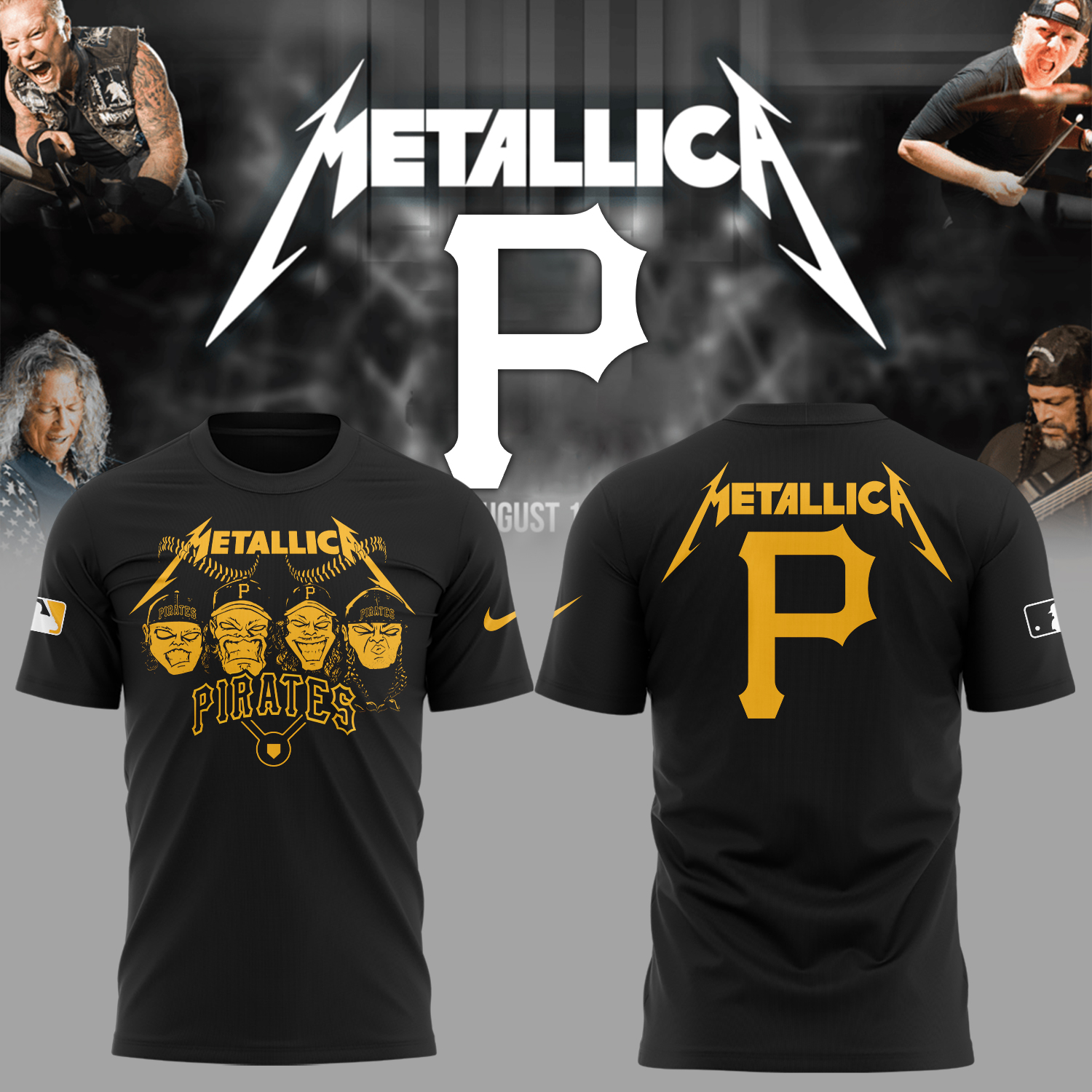Pittsburgh Pirates Baseball Metallica Night T-Shirt Gift For Baseball Lover