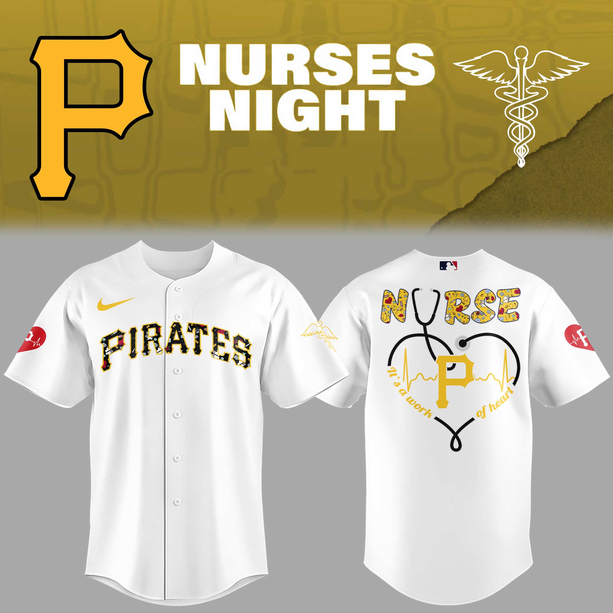 Pittsburgh Pirates Baseball Nurses Night Jersey Gift For Baseball Lover