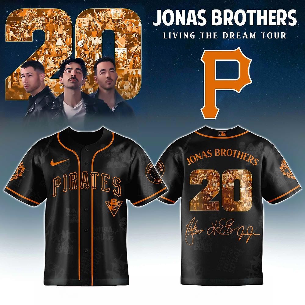 Pittsburgh Pirates Jonas Brothers Living The Dream Tour 2025 Jersey Best Gift For Baseball Fans