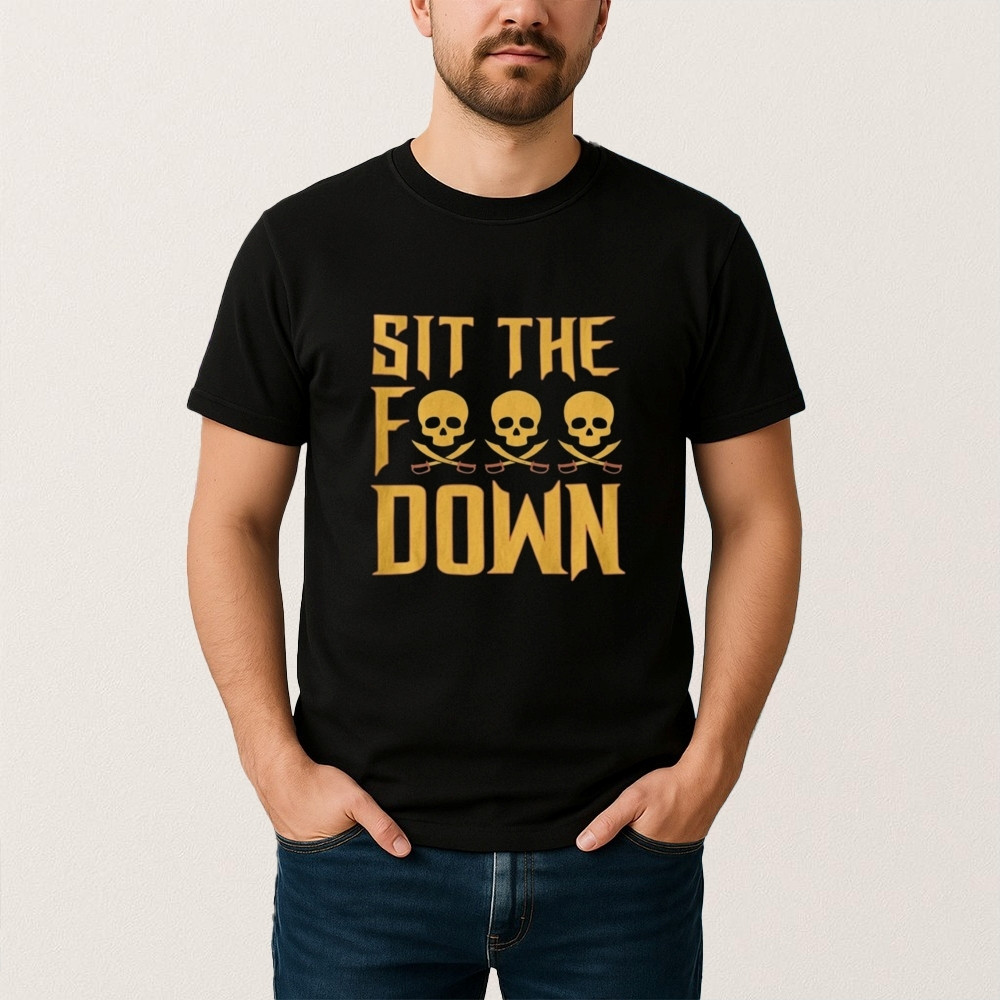 Pittsburgh Pirates Sit The F Down T-Shirt AJ Burnett Merch Best Gift For Baseball Lovers