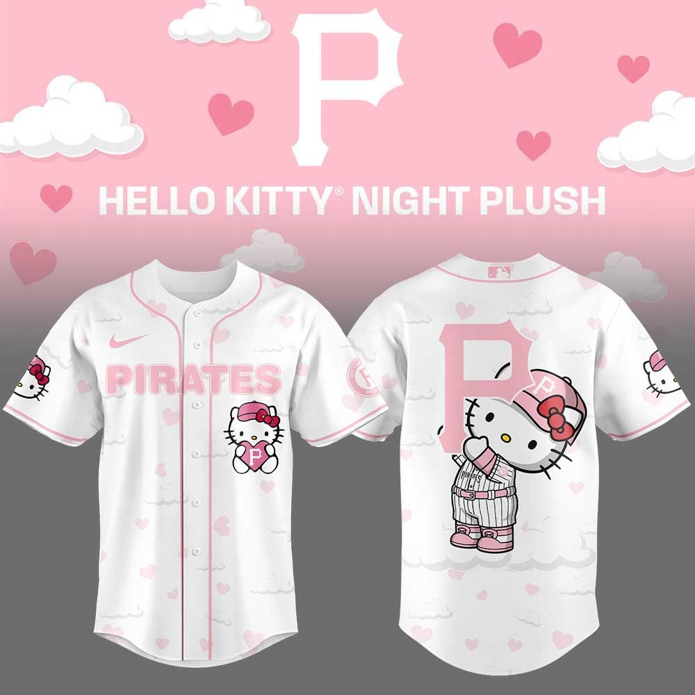 Pittsburgh Pirates x Hello Kitty Night Plus Jersey Baseball Lover Gift Ideas
