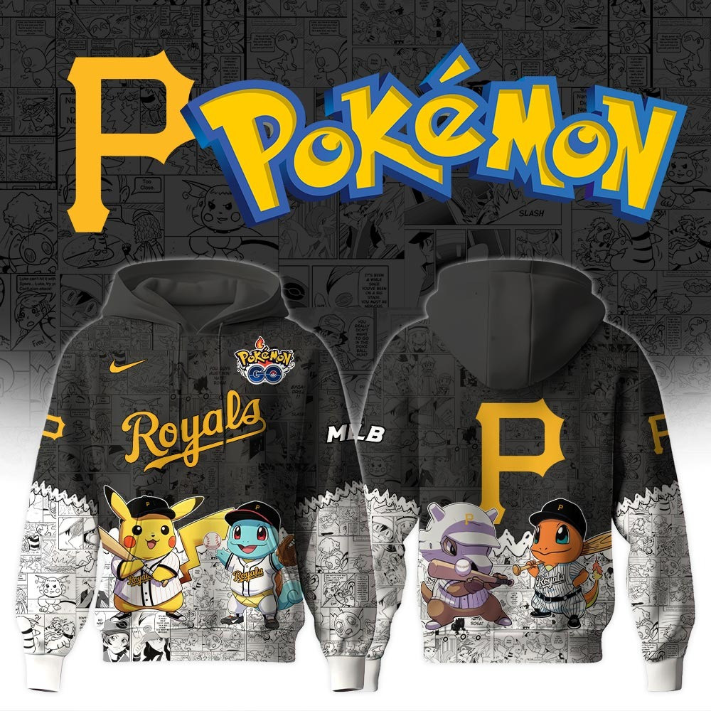 Pittsburgh Pirates X Pokemon Go Hoodie MLB Merch Gifts For Baseball Fans For Him Her