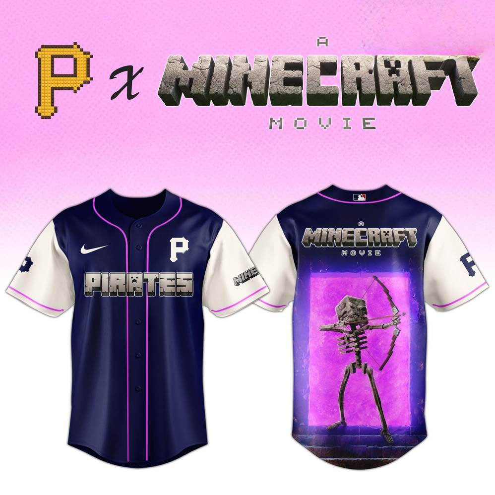 Pittsburgh Pirates x Skeleton A Minecraft Movie Special Baseball Jersey Best Gift For Him Her