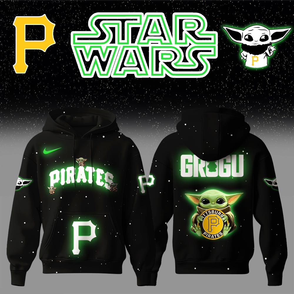 Pittsburgh Pirates x Stars Wars Baby Yoda Game Night Hoodie Baseball Father's Day Gifts
