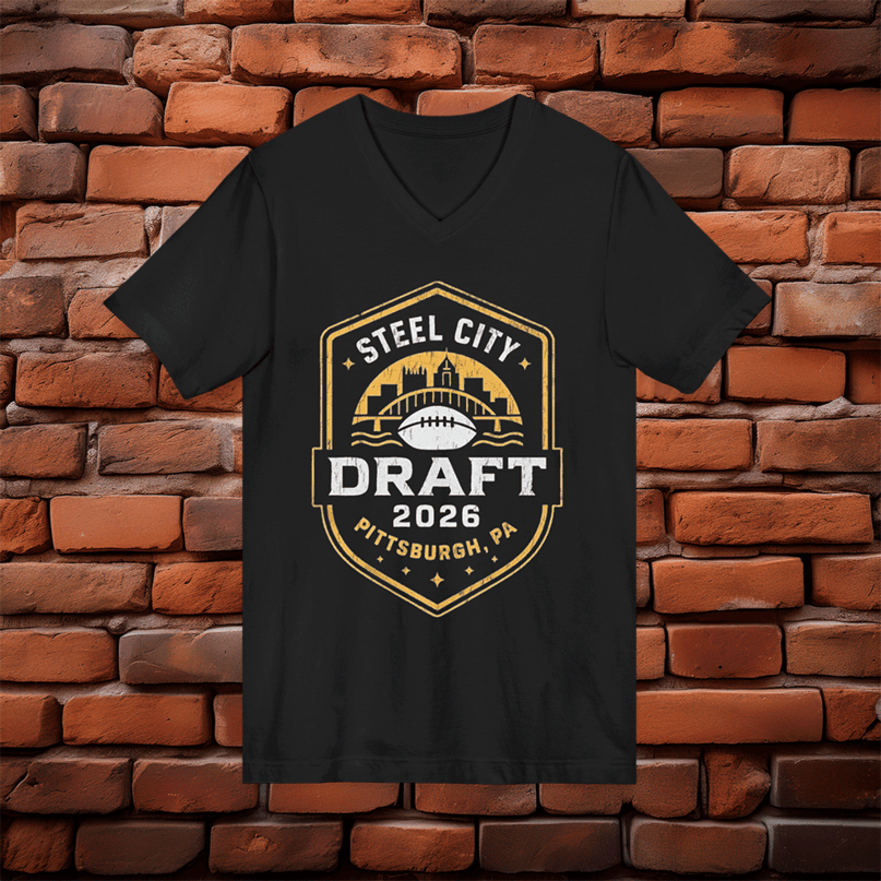 Pittsburgh Steekers Draft 2026 V-Neck Shirt NFL Draft Merch Football Lover Gift Ideas