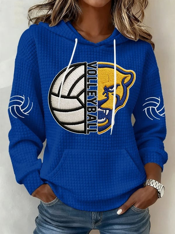Pittsburgh Women's Volleyball Hoodie H2P Hoodie Pitt Volleyball Team Game Day Merch Blue