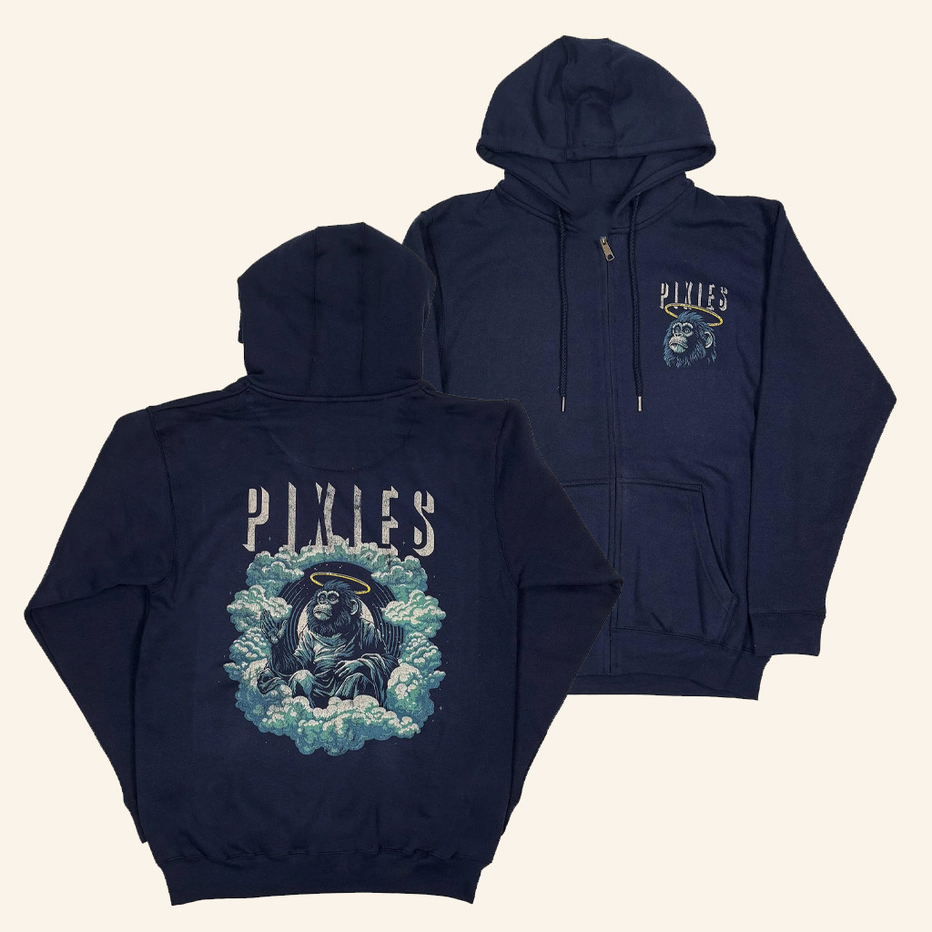 Pixies Merch Monkey's Gone To Heaven Zip Hoodie Gifts For Rock Fans