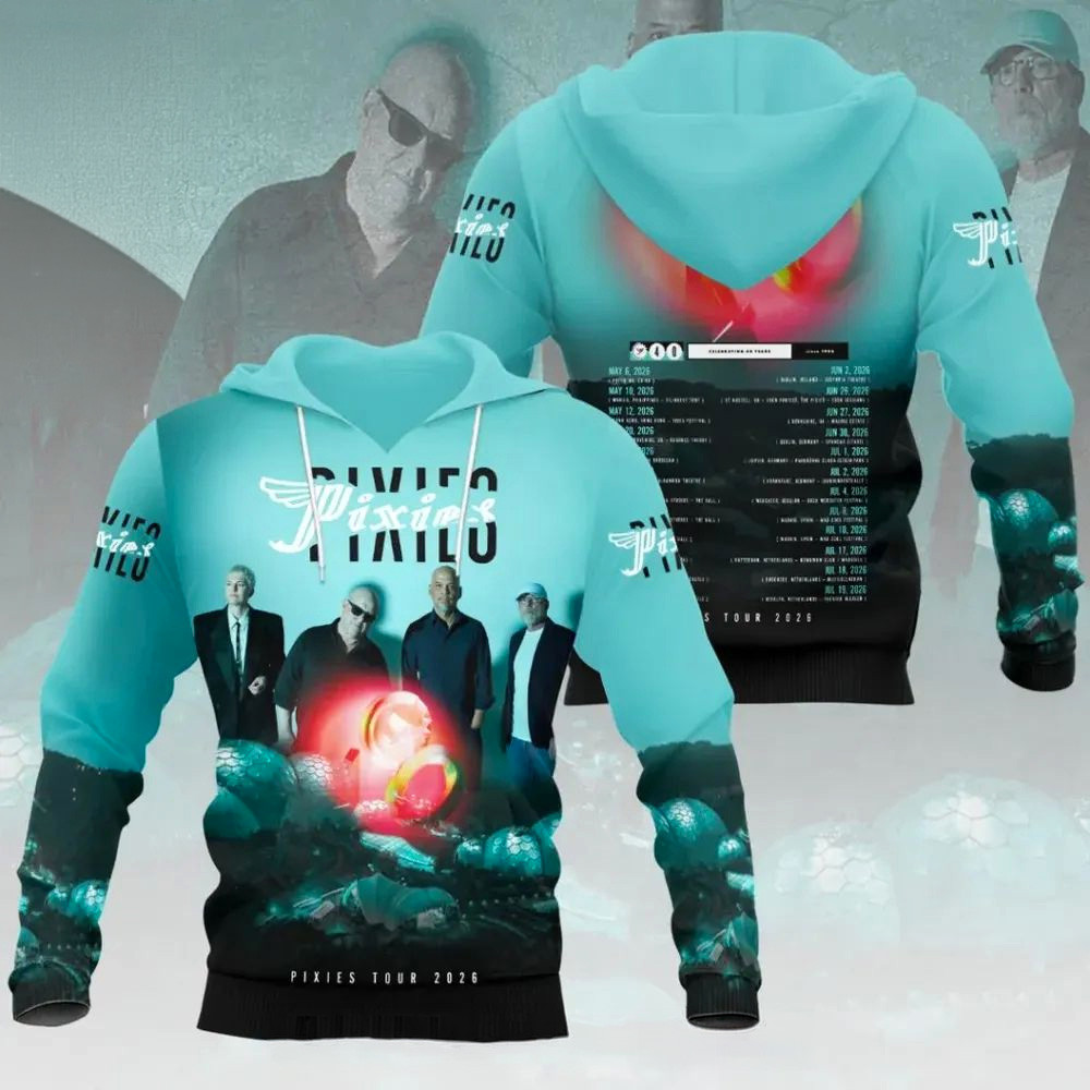 Pixies Tour 2026 Hoodie Pixies Merch Gifts For Rock Band Fans