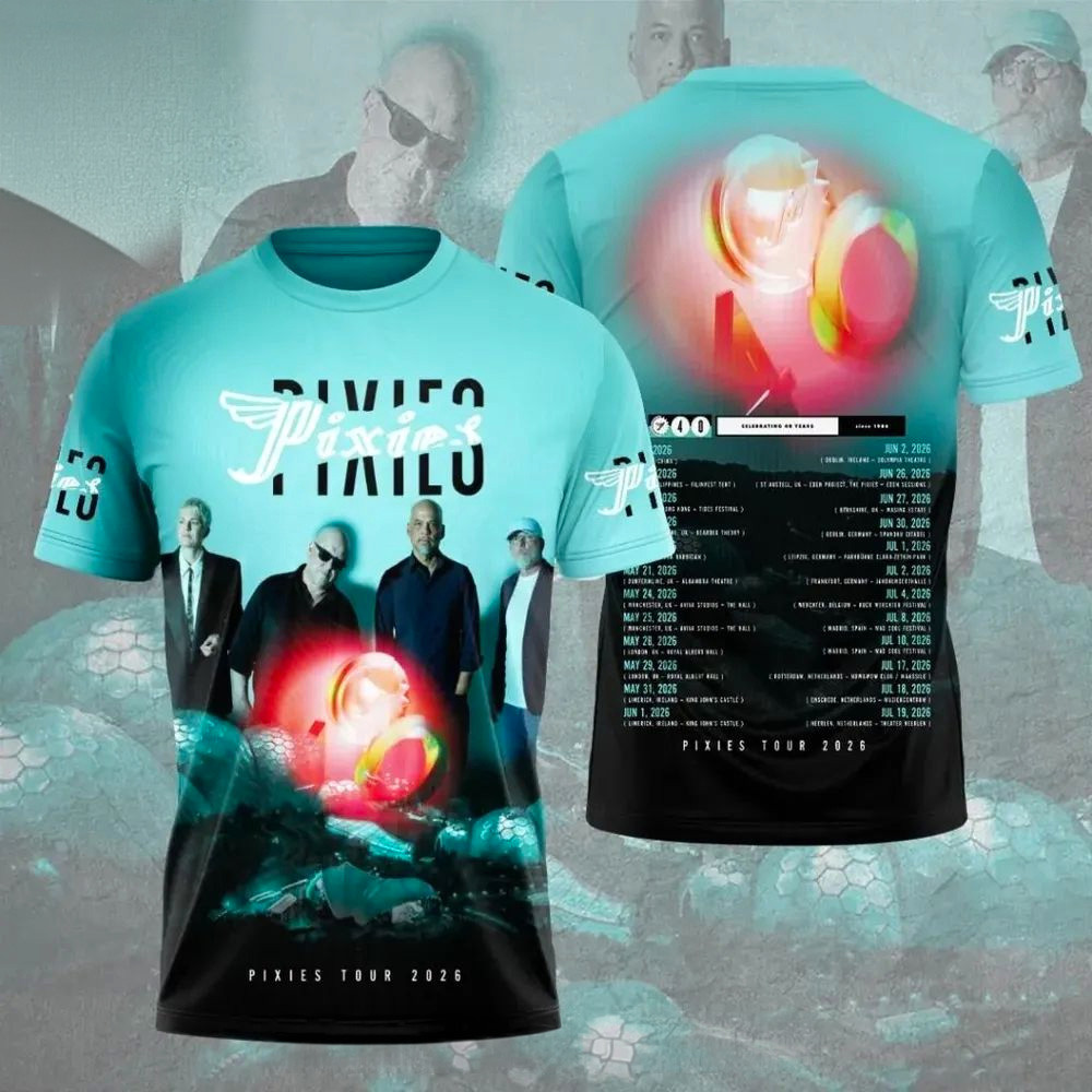 Pixies Tour 2026 T-Shirt Pixies Merch Gifts For Rock Band Fans Pixies Tour 2026 T-Shirt Pixies Merch Gifts For Rock Band Fans