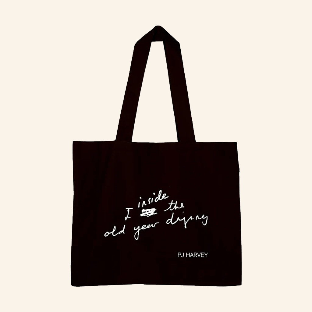 PJ Harvey Merch I Inside The Old Year Dying Black Tote Bag Birthday Gifts For Music Lovers
