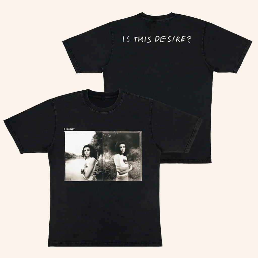 PJ Harvey Merch Is This Desire Stonewash Black T-Shirt Christmas Gifts For Music Lovers
