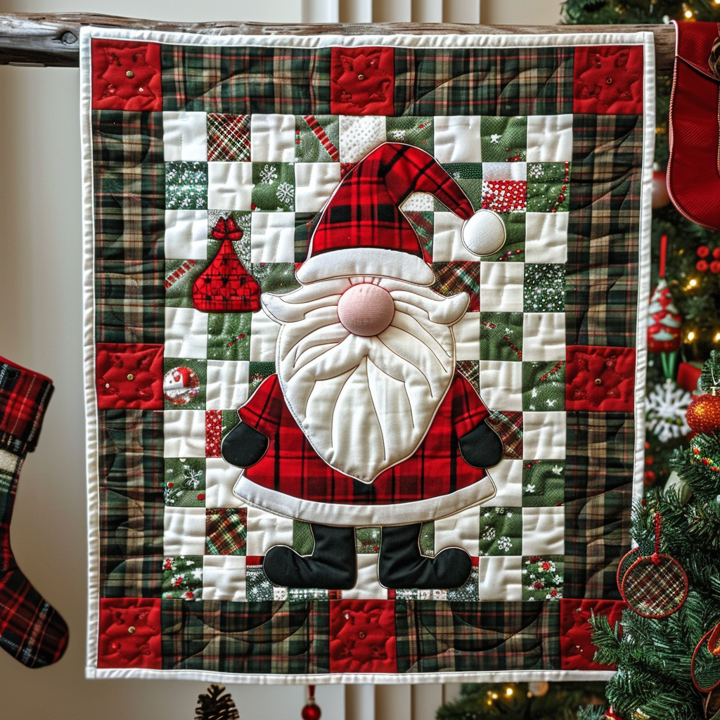 Plaid Santa Quilted Blanket Secret Santa Gift Ideas