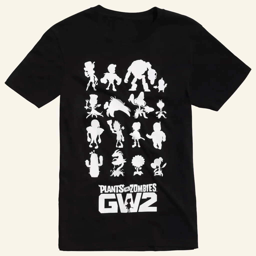 Plants Vs Zombies Merch Garden Warfare 2 Silhouettes T-Shirt Gifts Ideas For Him