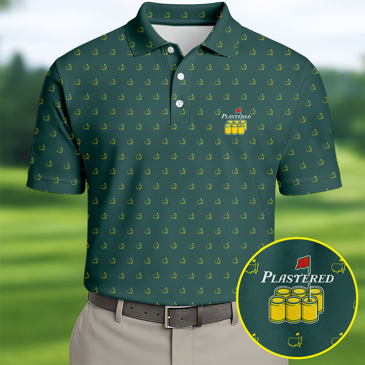 Plastered Six Beers Golf Tournament Performance Polo Shirt Unique Golf Clothes Cool Gift For Him