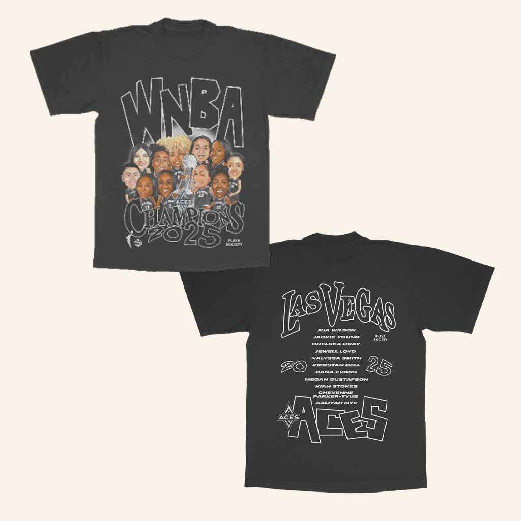 Playa Society Merch WNBA Champions Roster 2025 T-Shirt Basketball Enthusiast Gifts Playa Society Merch WNBA Champions Roster 2025 T-Shirt Basketball Enthusiast Gifts
