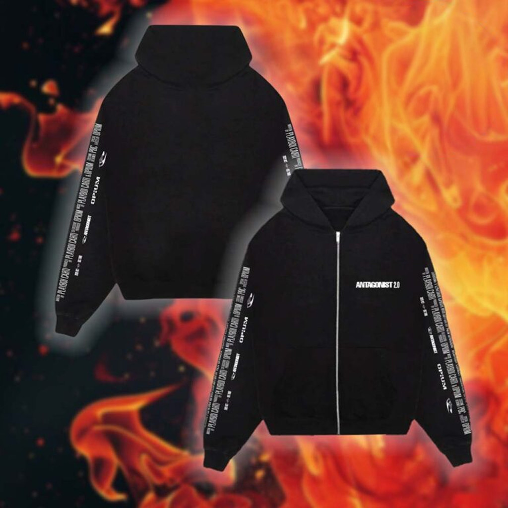 Playboi Carti Merch Antagonist 2 0 Tour Zip Up Hoodie Best Gifts For Rapper Fans