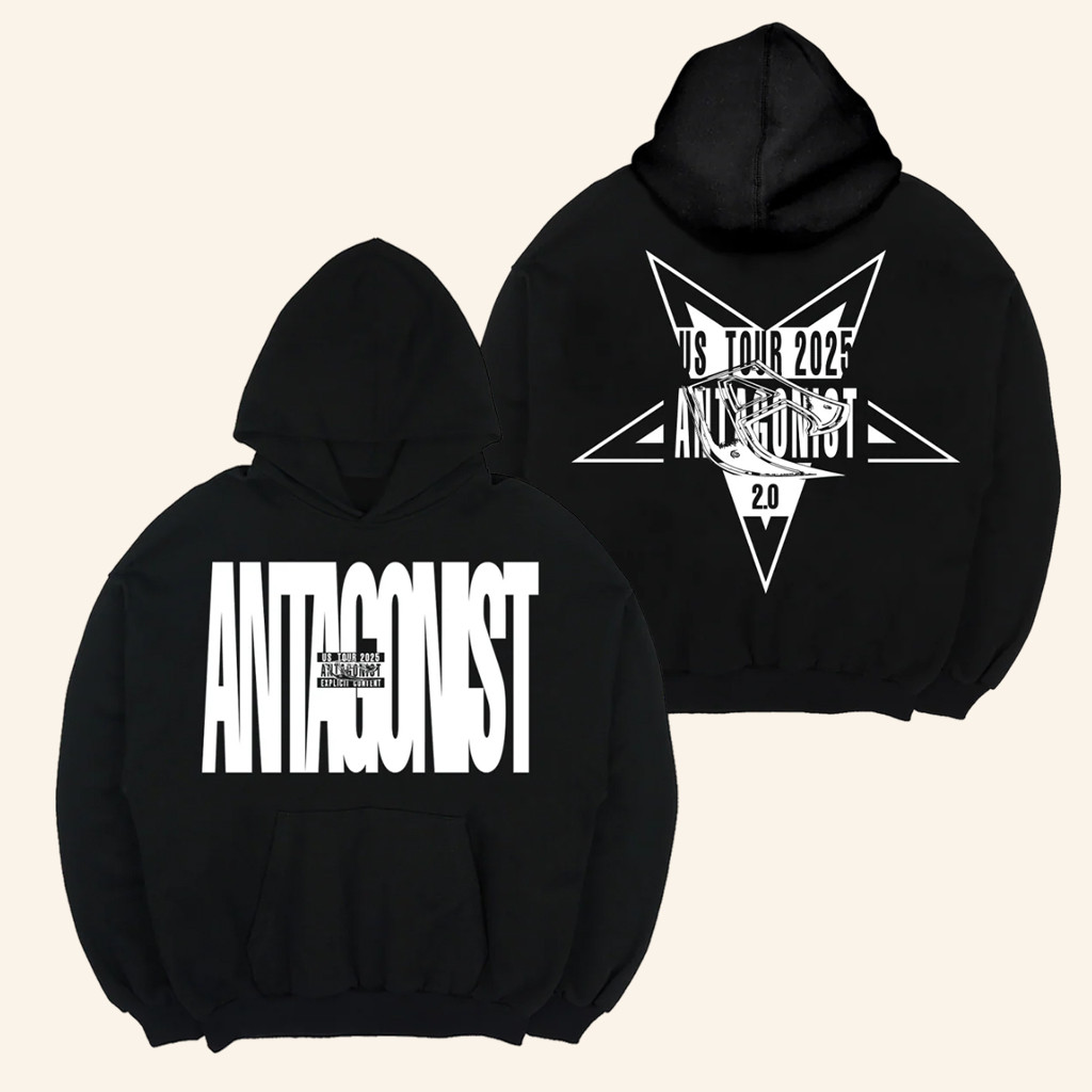Playboi Carti Merch Antagonist Tour 2 0 Black Hoodie Christmas Gifts For Rapper Fans