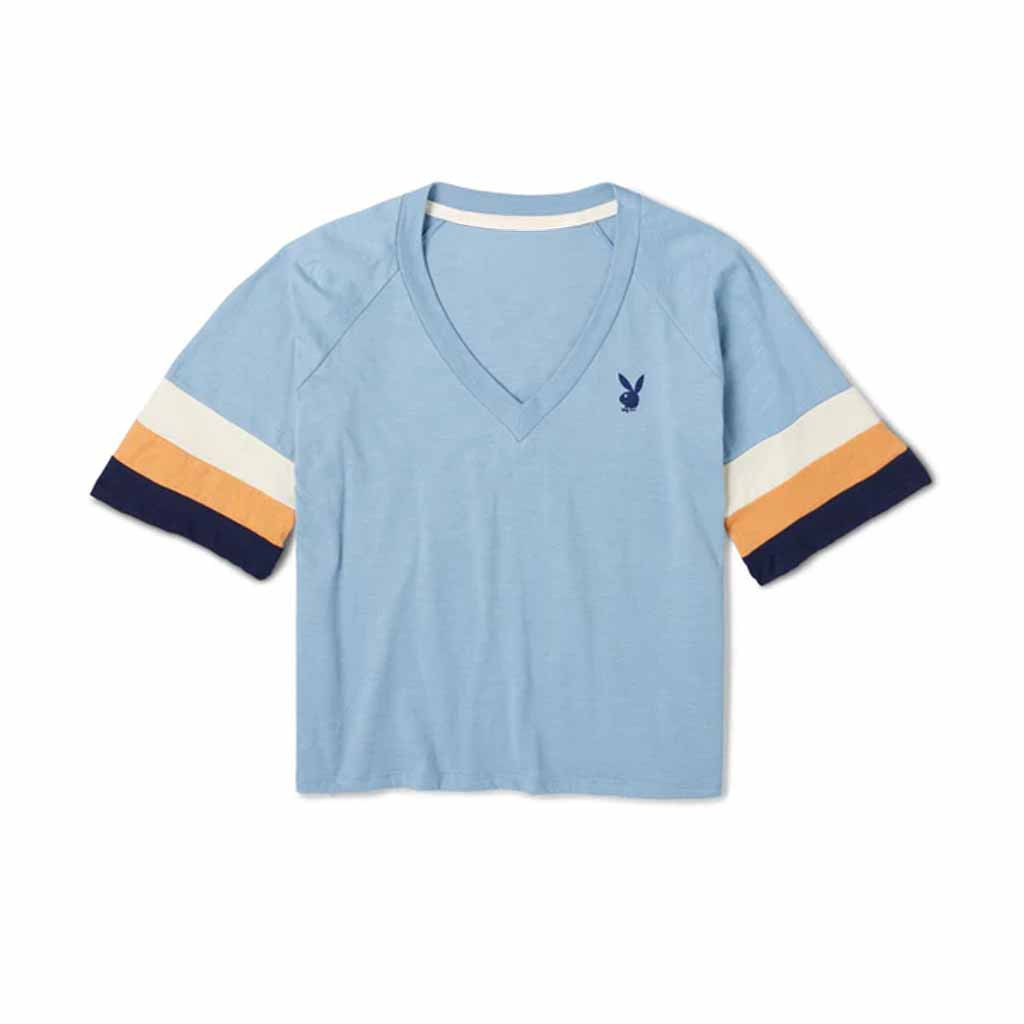 Playboy Merch Bunny Logo V-Neck Cropped Shirt Christmas Gift Ideas For Her Playboy Merch Bunny Logo V-Neck Cropped Shirt Christmas Gift Ideas For Her