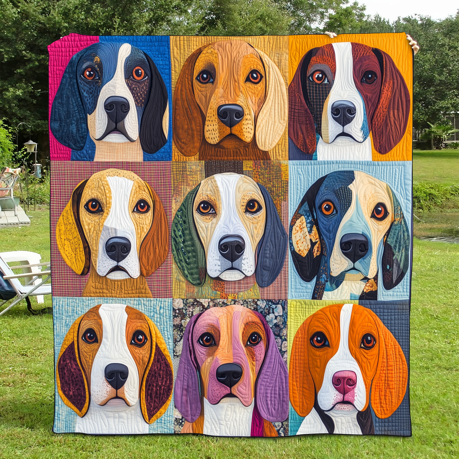 Playful Beagles Quilted Blanket Cute Blankets For Bed