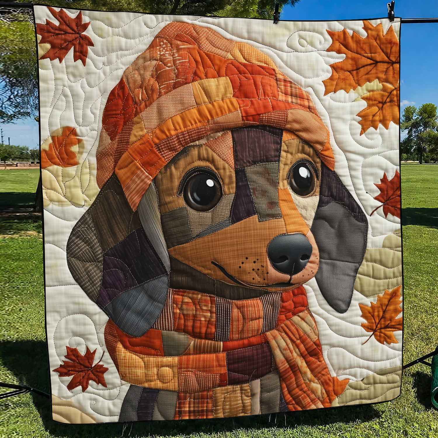 Playful Dachshunds Quilted Blanket Gifts For Pet Owners