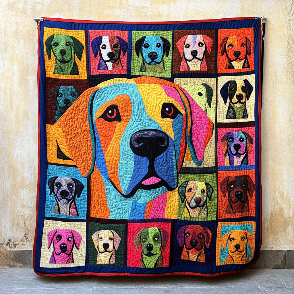 Playful Labrador Quilted Blanket Gifts For Pet Owners