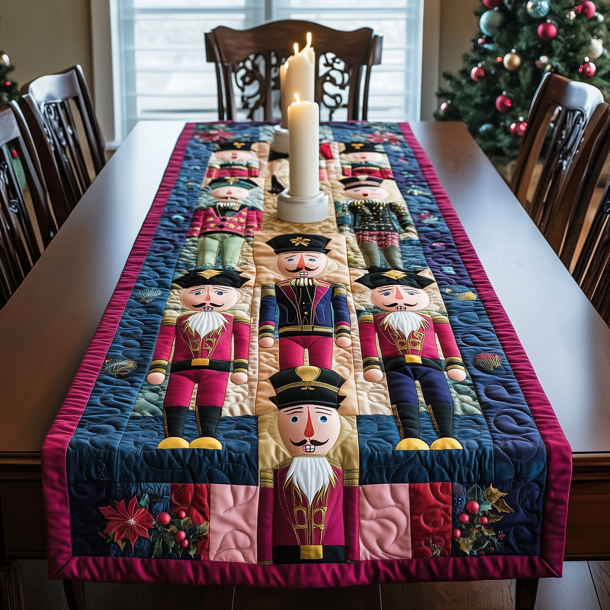 Playful Nutcracker Quilted Table Runner Holiday Dining Table Runner Best The Nutcracker Gifts Xmas