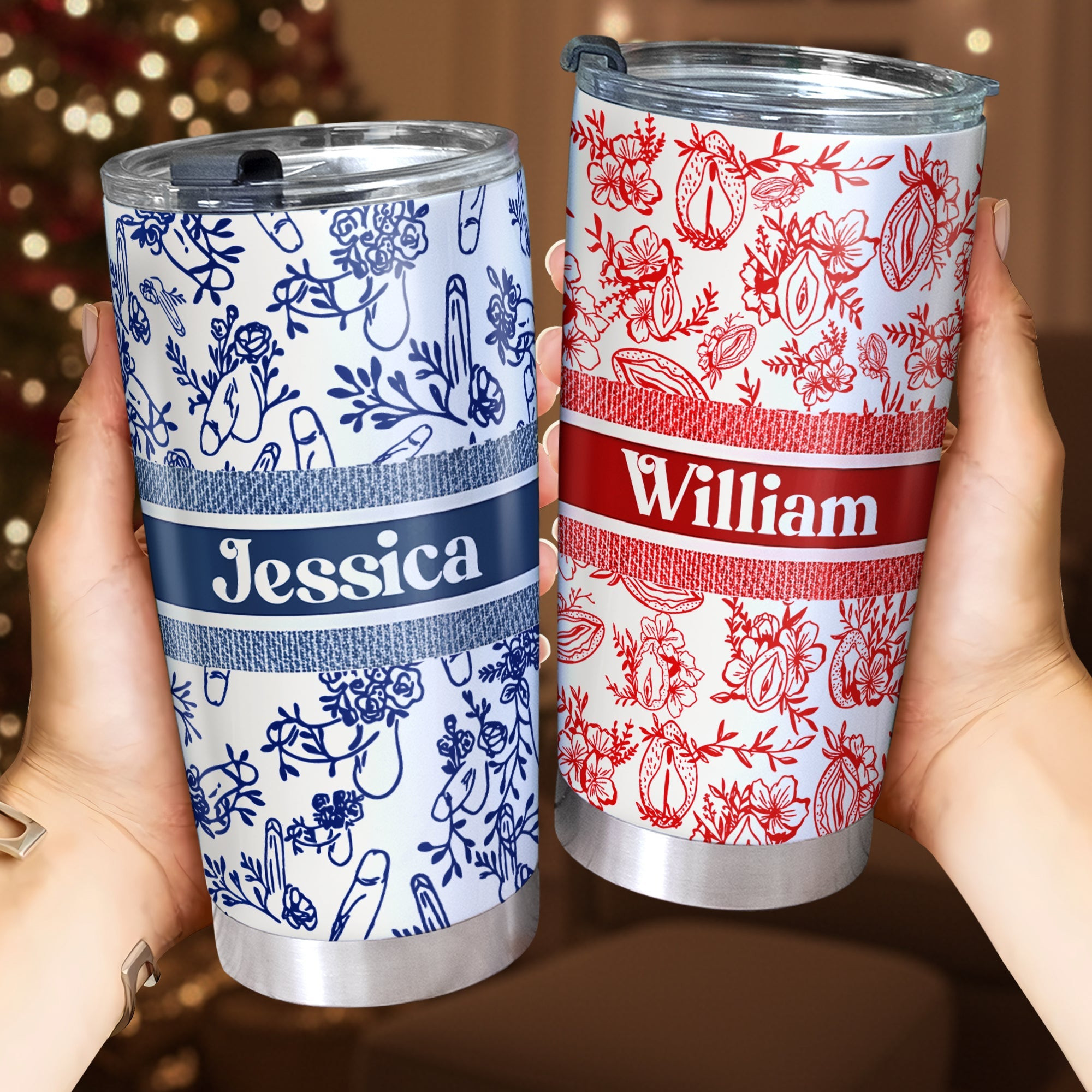 Playful Pattern Tumbler - Personalized Gifts For Couples - Weird Christmas Gifts For Boyfriend Playful Pattern Tumbler - Personalized Gifts For Couples - Weird Christmas Gifts For Boyfriend