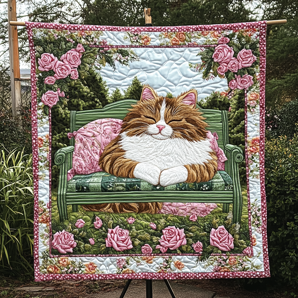 Playful Paws Parade Quilted Blanket Presents For Cat Lovers