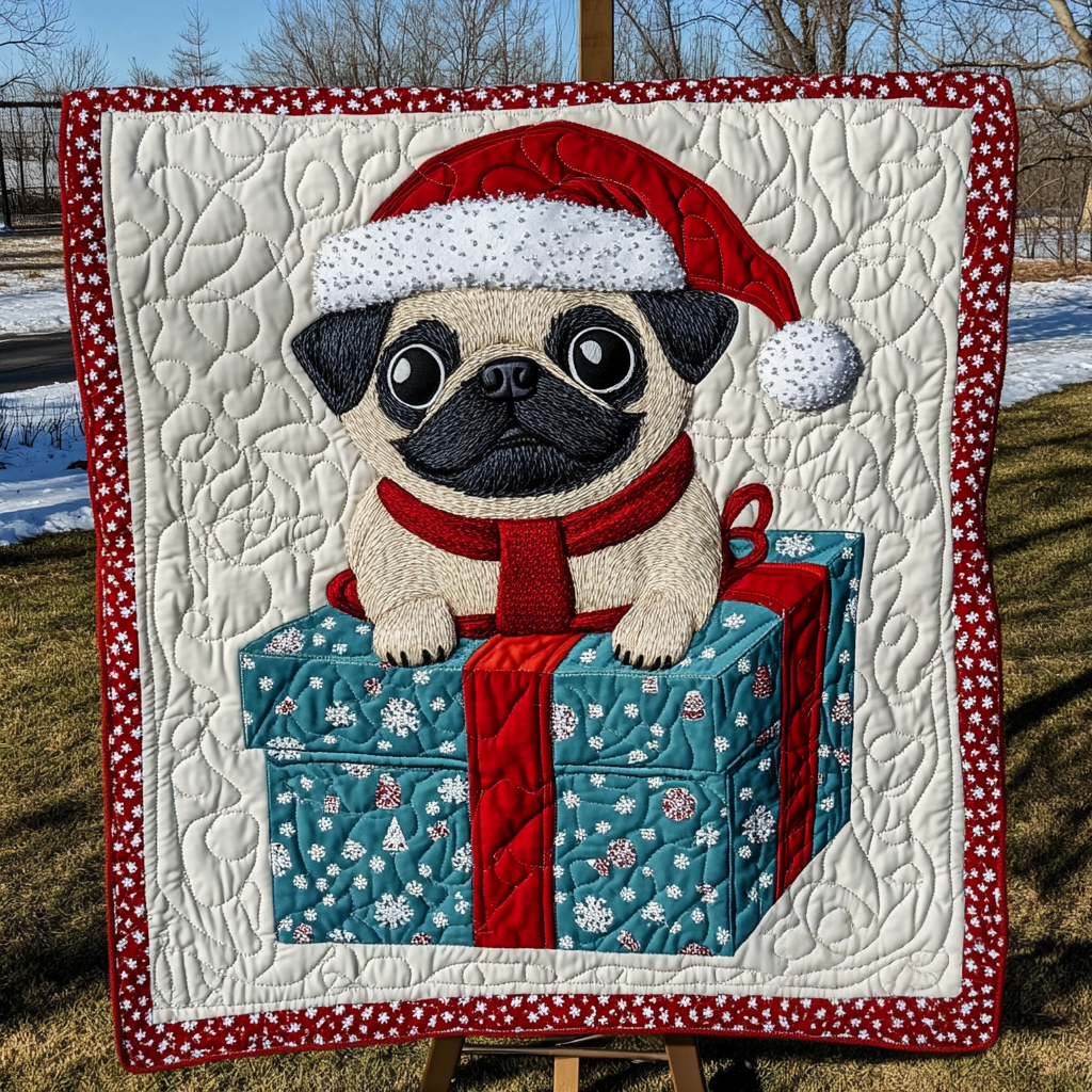 Playful Pug Expressions Quilted Blanket Best Gifts For Dog Owners