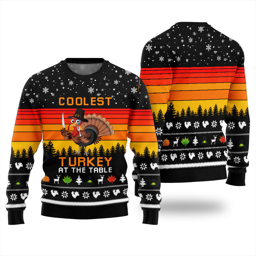 Playful Thanksgiving Ugly Sweater For Family Dinners Trendy Christmas Sweater for Winter Outfits