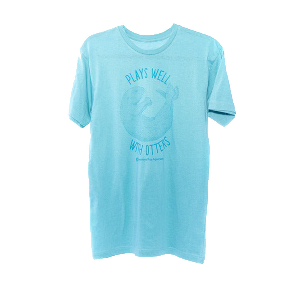 Plays Well With Otters T-Shirt Unique Funny Sea Otter Monterey Bay Aquarium Clothing