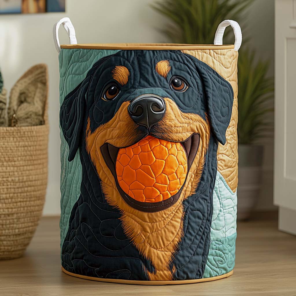 Playtime King Quilted Laundry Basket Foldable Laundry Hamper with Quilted Fabric Design