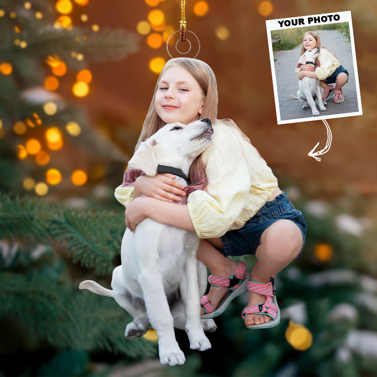 Playtime Pals Personalized Photo Mica Ornament Christmas Gift For Dog Lovers Dog Owner