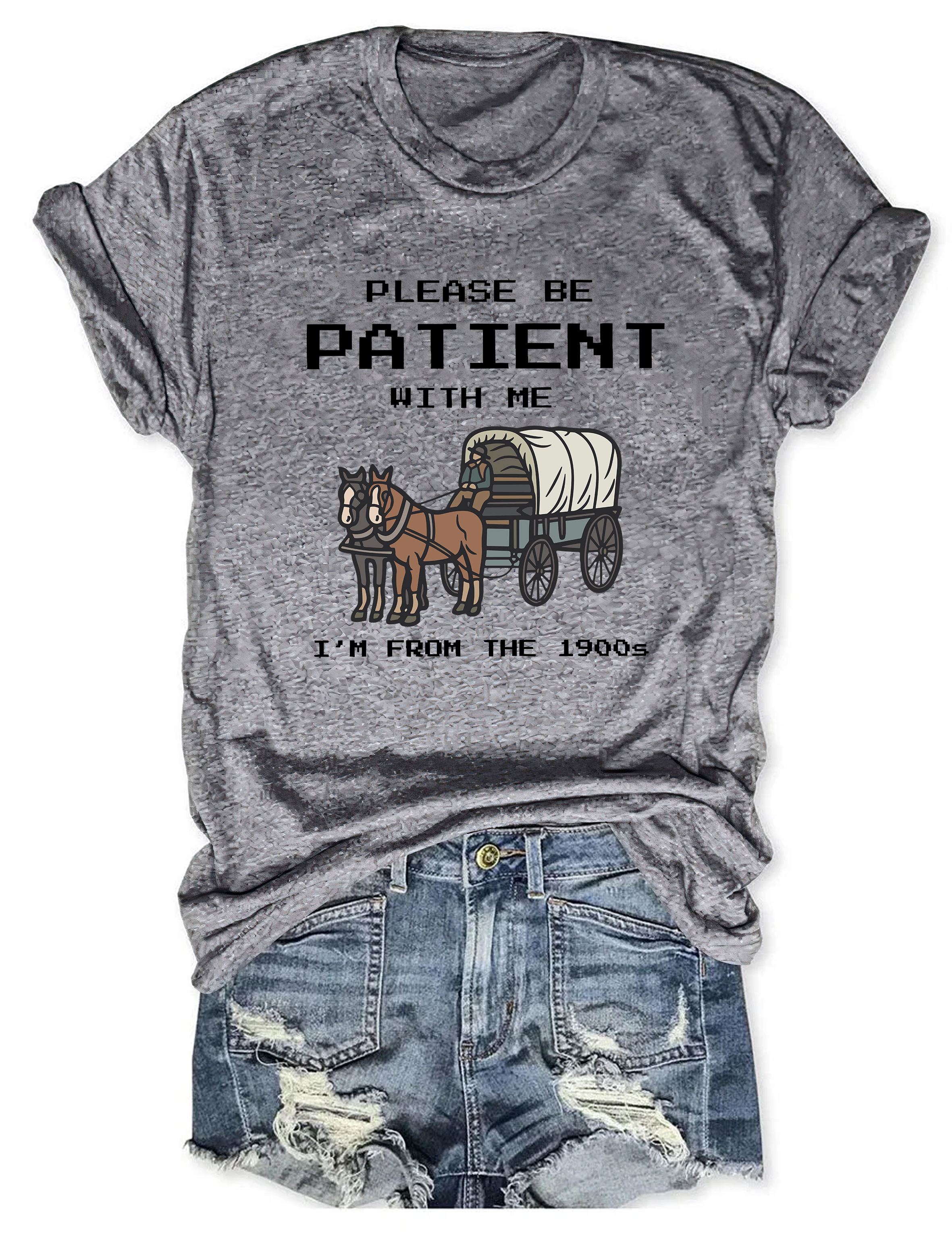 Please Be Patient With Me T-Shirt I'm From The 1900s Humorous Shirt Present For Horse Lovers