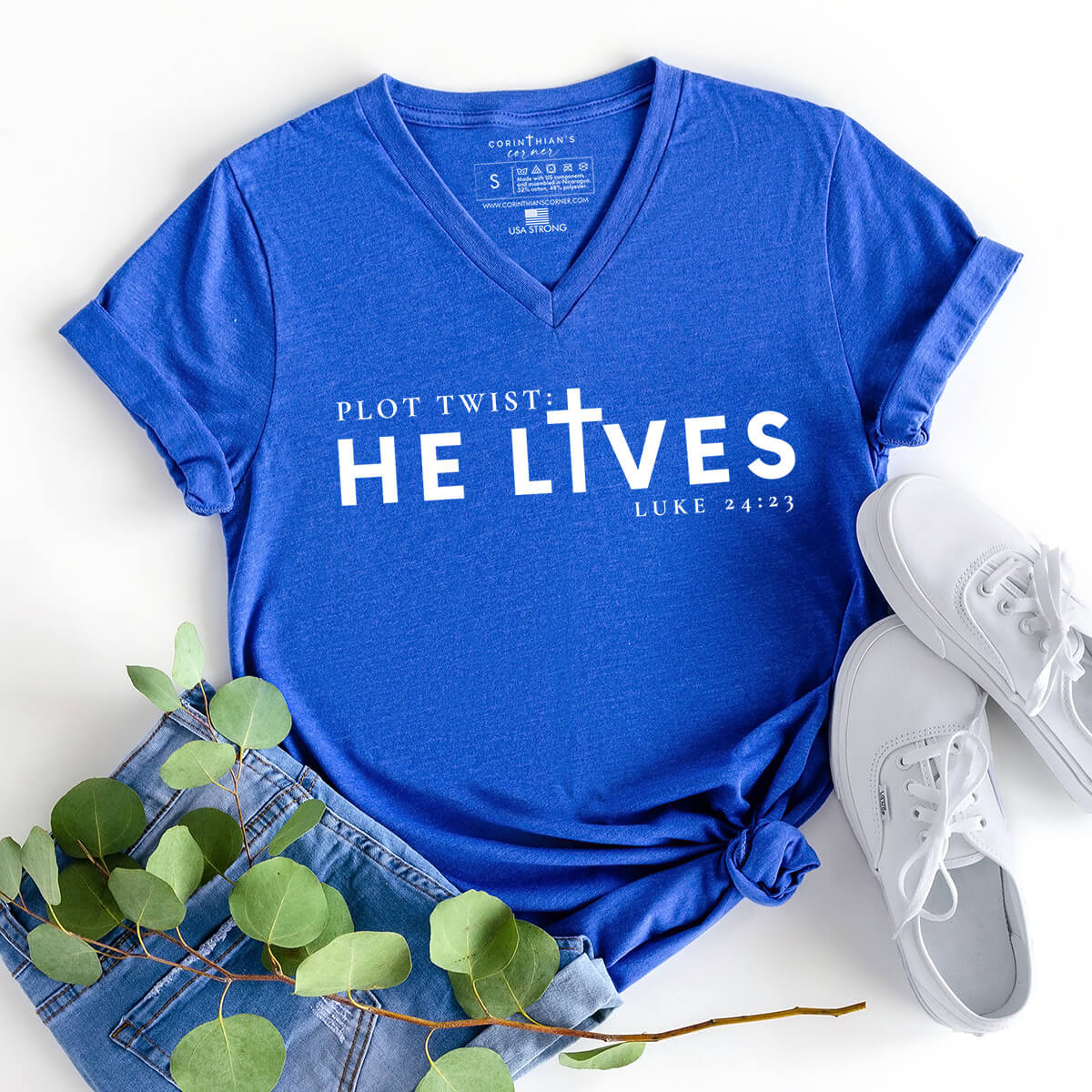 Plot Twist He Lives V-Neck Shirt Gift For Women