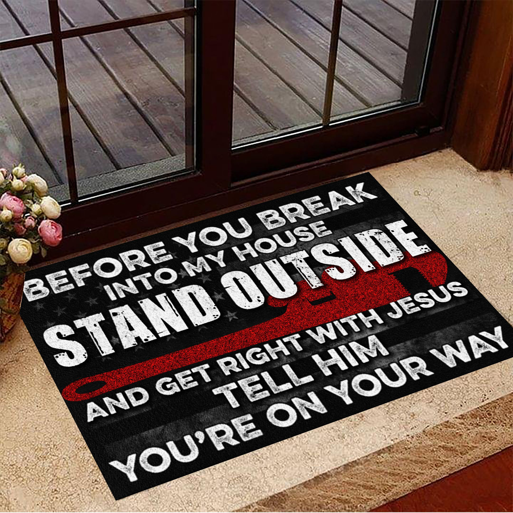 Plumber Before You Break Into My House Doormat For Front Door Pipe Wrench Plumber Home Decor