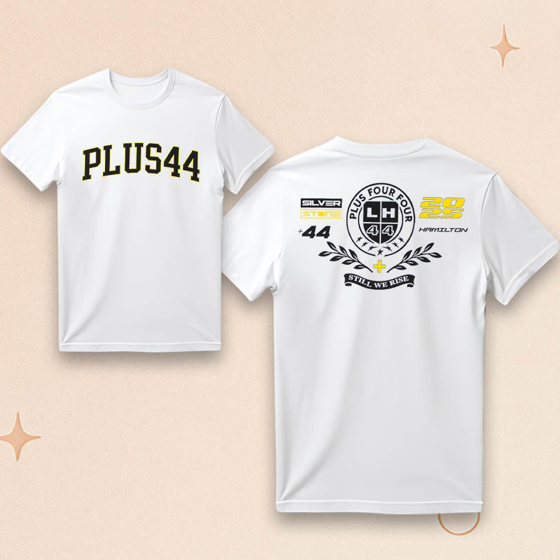 Plus 44 Merch Varsity 2025 White T-Shirt Best Gifts For Brothers Plus 44 Merch Varsity 2025 White T-Shirt Best Gifts For Brothers