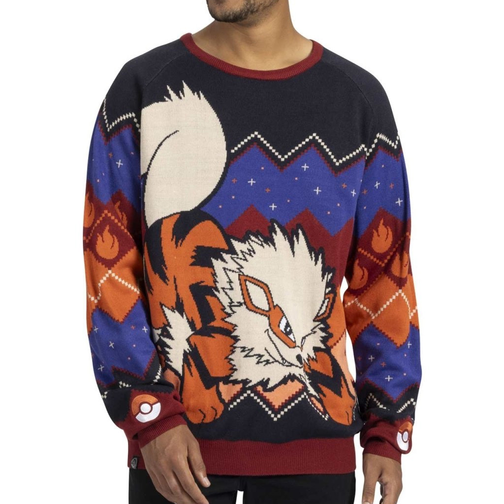 Pokemon Merch Arcanine Flames Sweater Christmas Gifts For Boyfriend