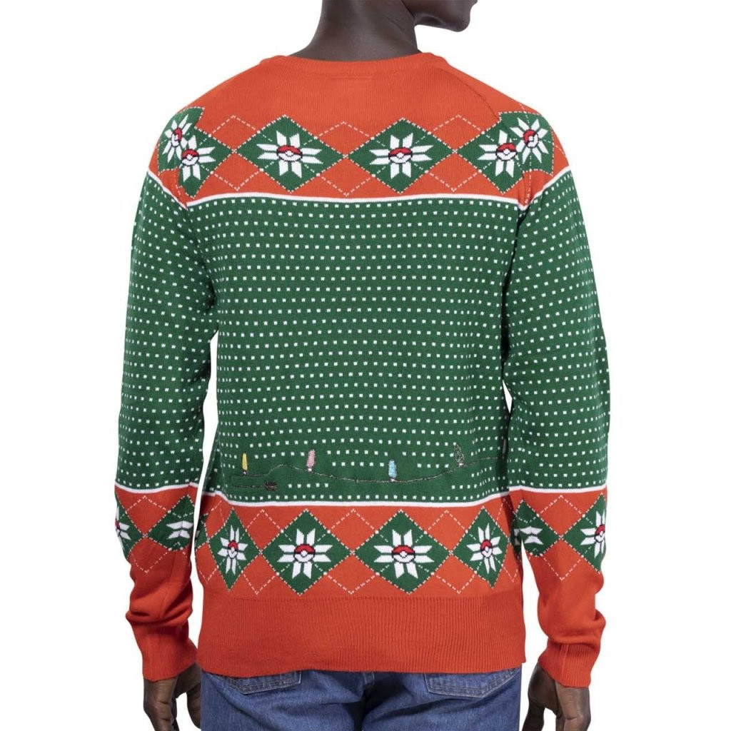 Pokemon Merch Eevee Holiday Lights Sweater Christmas Gifts For Guys