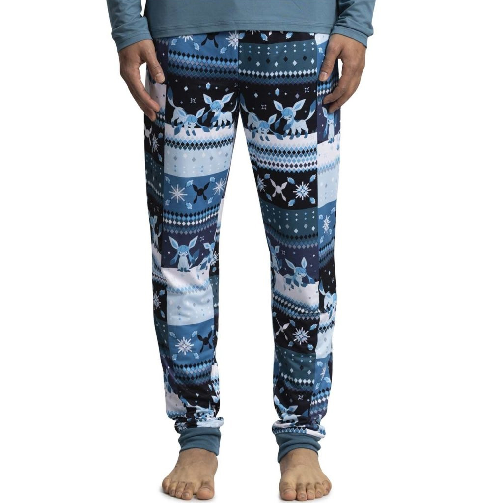 Pokemon Merch Glaceon Blue And Black Joggers Christmas Presents For Wife