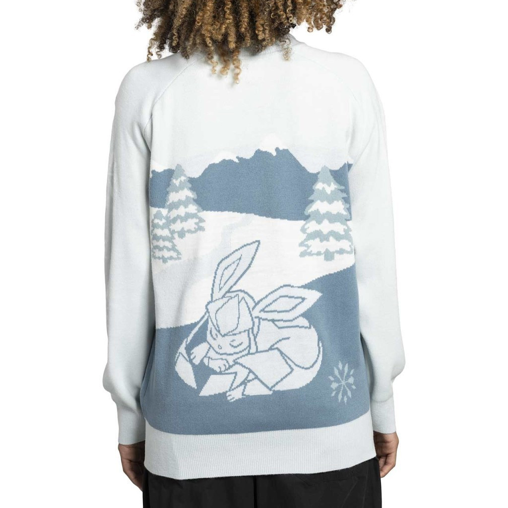 Pokemon Merch Glaceon Pokemon Holiday Blue Sweater Christmas Gifts For Sister