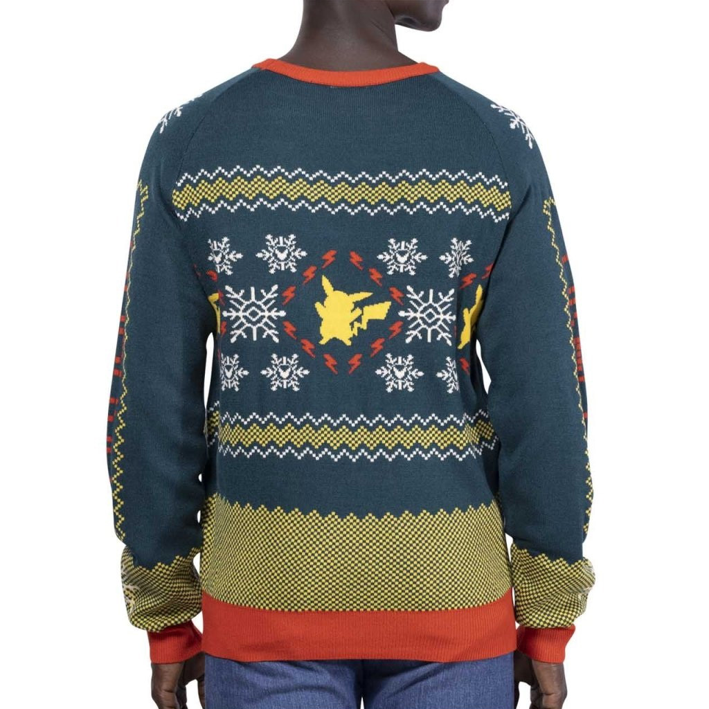 Pokemon Merch Pikachu Festive Winter Sweater Christmas Present For Son