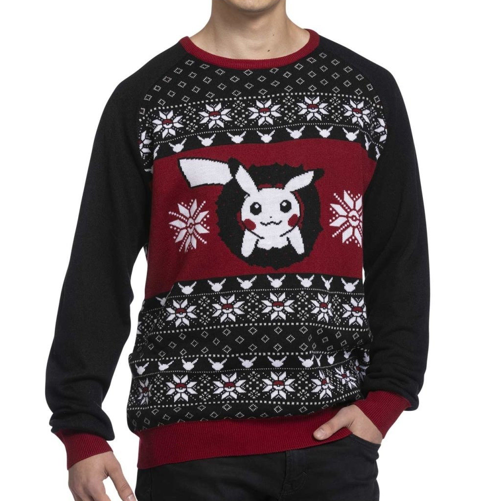 Pokemon Merch Pikachu Wreath Sweater Cute Christmas Gifts For Boyfriend
