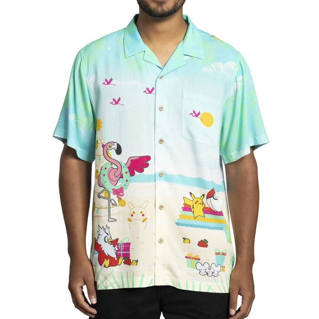 Pokemon Merch Pokemon Holiday Blue Hawaiian Shirt Christmas Gifts For Brother Pokemon Merch Pokemon Holiday Blue Hawaiian Shirt Christmas Gifts For Brother