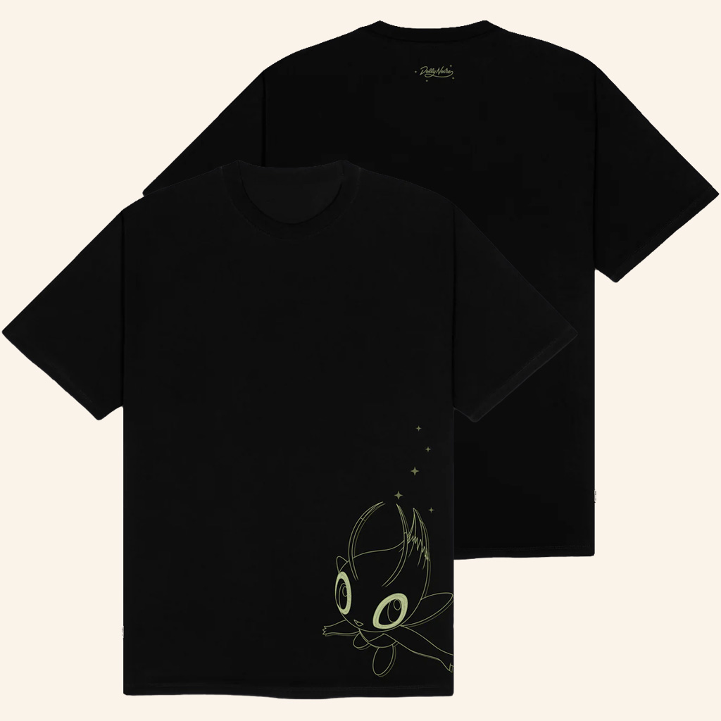 Pokemon Merch Pokemon X Dolly Noire Celebi Black T-Shirt Gifts For Boyfriend
