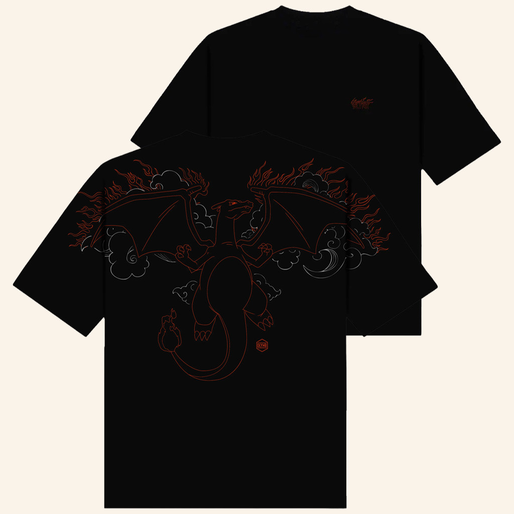 Pokemon Merch Pokemon X Dolly Noire Charizard Over Kimono T-Shirt Gifts For Him