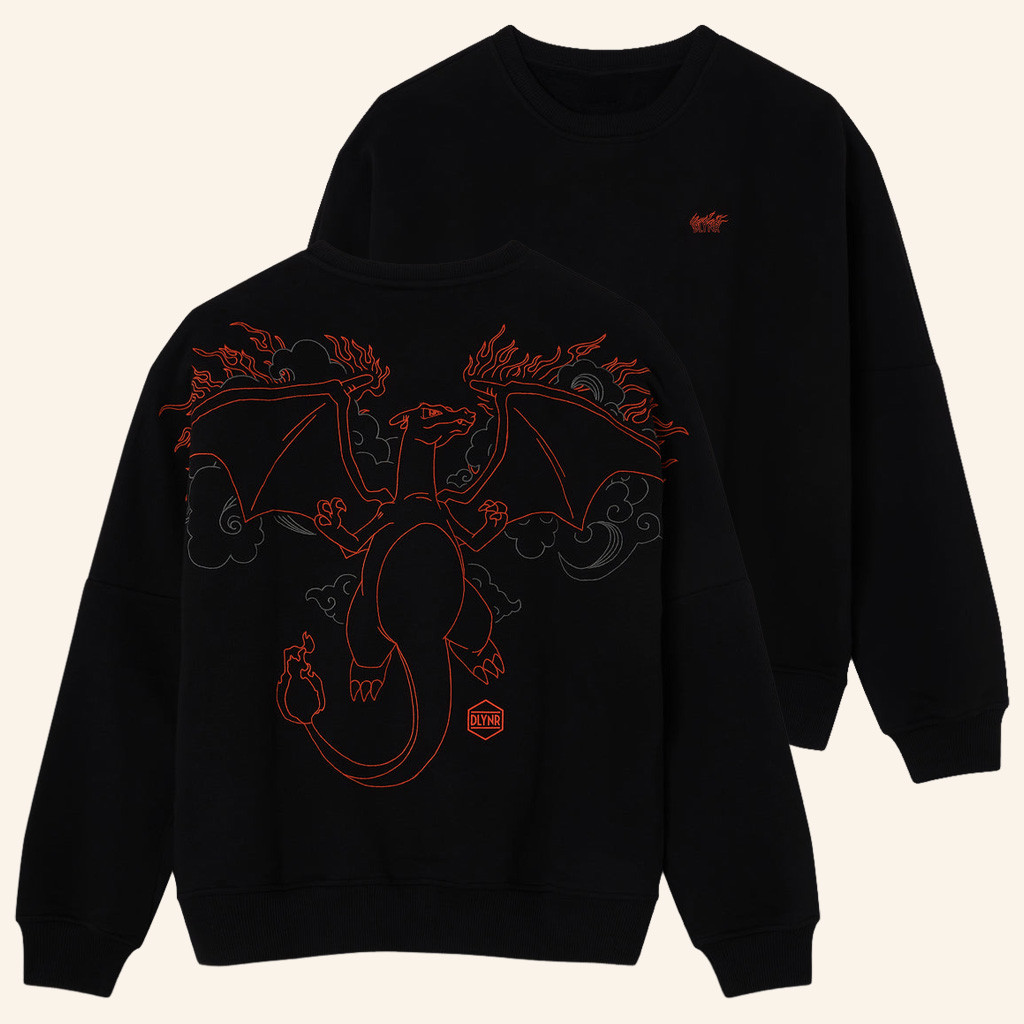 Pokemon Merch Pokemon X Dolly Noire Charizard Sweatshirt Gifts For Friends Pokemon Merch Pokemon X Dolly Noire Charizard Sweatshirt Gifts For Friends