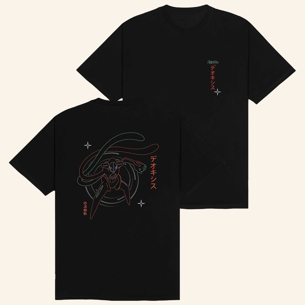 Pokemon Merch Pokemon x Dolly Noire Deoxys Black T-Shirt Christmas Gifts For Friends Pokemon Merch Pokemon x Dolly Noire Deoxys Black T-Shirt Christmas Gifts For Friends