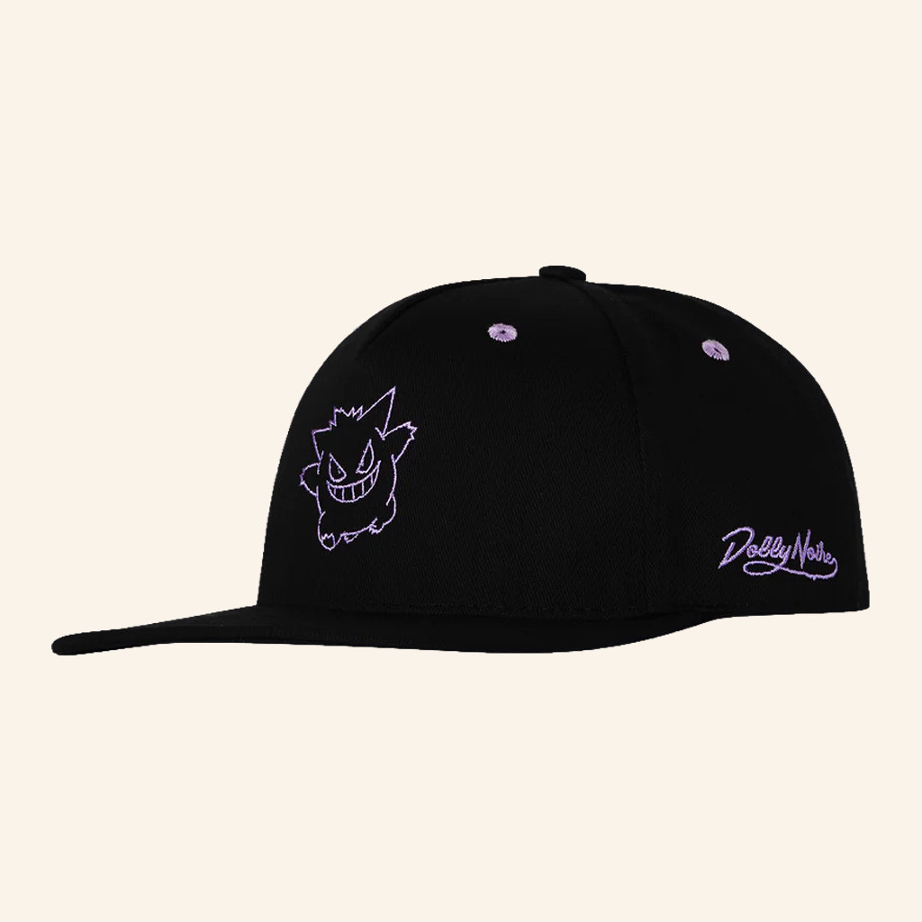 Pokemon Merch Pokemon X Dolly Noire Gengar Snapback Hat Embroidered Gifts For Brothers